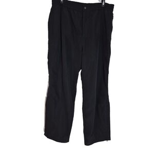 Bolle Golf Rain Pants Mens 2XL Black Lined Elastic Waist Zip Leg Overpants